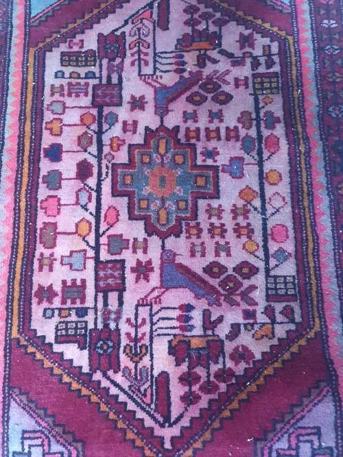 REDUCED LUSH and PLUSH PERSIAN HAND KNOTTED RUG, GEOMETRIC, FLORAL and ANIMALS