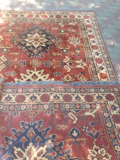 FOR QUINTON OFFERSTUNNING LARGE AFGHAN KAZAK  HAND KNOTTED CARPET GEOMETRIC FLORAL ETC. EARTHY TONES