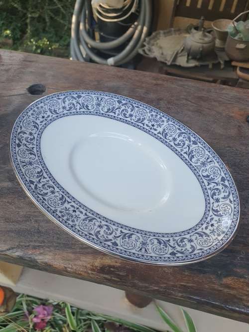MINTON ENGLAND BLUE AND WHITE INFANTA REPLACEMENT INFANTA GRAVY BOAT SAUCER