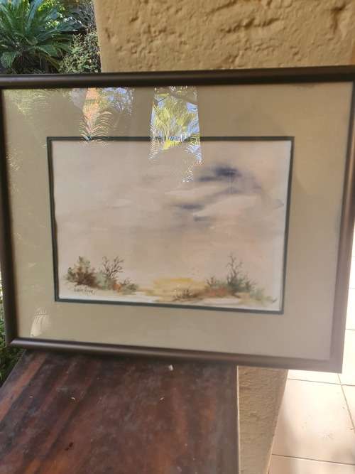 LOVELY SMALL FRAMED WATERCOLOUR LANDSCAPE BY ARTIST HEATHER RIDER NO 1