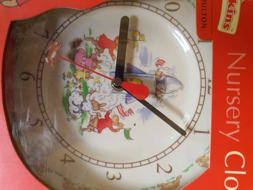 2002 ? ROYAL DOULTON NEW IN BOX BUNNYKINS NURSERY CLOCK