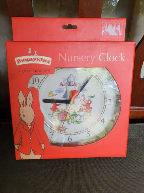 2002 ? ROYAL DOULTON NEW IN BOX BUNNYKINS NURSERY CLOCK