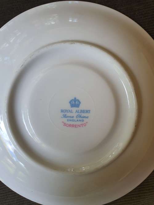 Royal Albert vintage `Sorrento` saucer blue