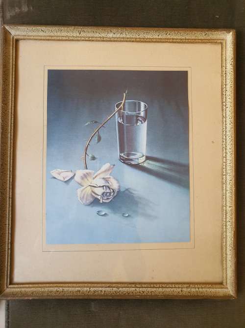 Vintage framed Vladimir Tretchikoff print `Weeping Rose`