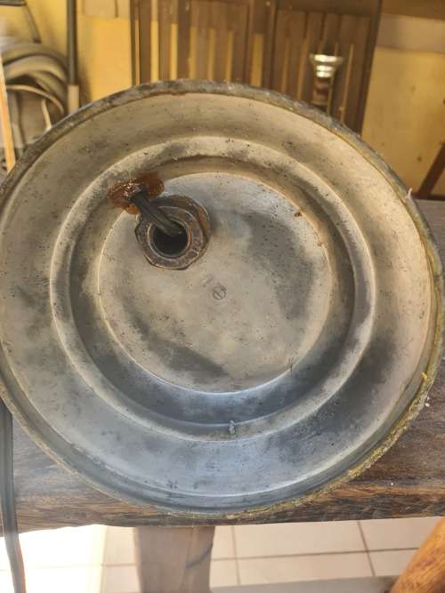 Vintage or antique Gero Holland art deco metal or pewter squirrel lamp base