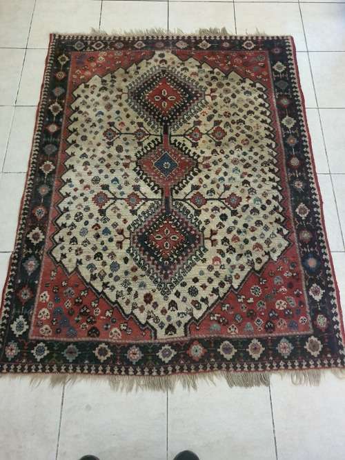 FOR SANDRA OnlyVintage?? hand knotted Yalemeh Persian rug, geometric & floral mixed tones, gorgeous!