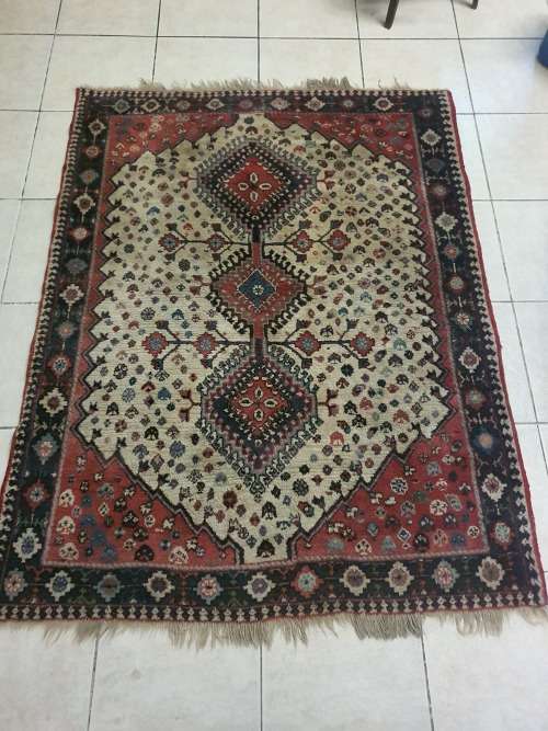 FOR SANDRA OnlyVintage?? hand knotted Yalemeh Persian rug, geometric & floral mixed tones, gorgeous!