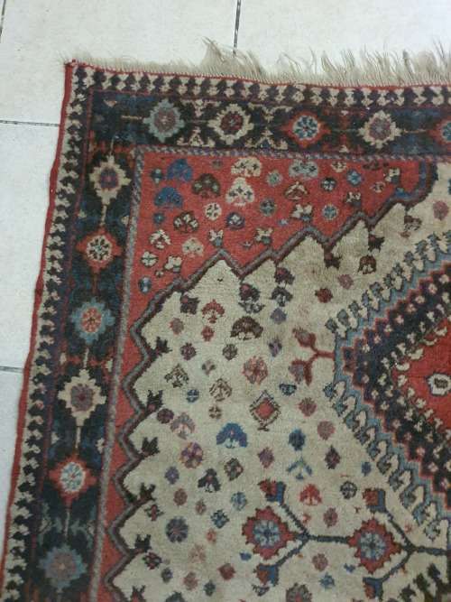 FOR SANDRA OnlyVintage?? hand knotted Yalemeh Persian rug, geometric & floral mixed tones, gorgeous!