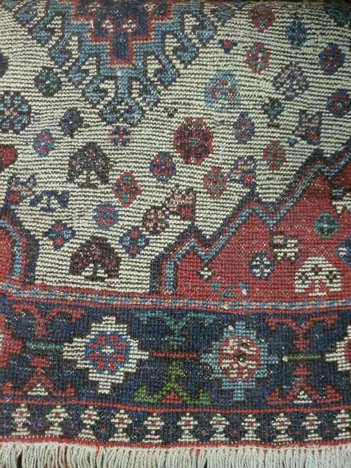 FOR SANDRA OnlyVintage?? hand knotted Yalemeh Persian rug, geometric & floral mixed tones, gorgeous!