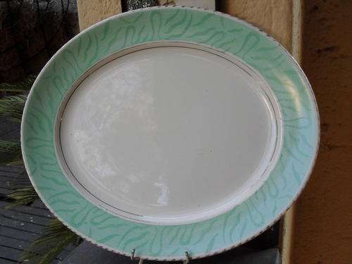 BURLEIGH WARE ART DECO "BALMORAL" OVAL PLATTER PLATE #1