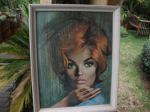 WOW VINTAGE & RED HEAD HOT 80'S??? FRAMED PRINT (JAMES BOND PIN UP) G-O-R-G-E-O-U-S
