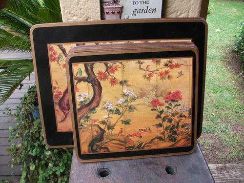 AMAZING PLACE MATS PIMPERNEL ENGLAND ORIENTAL SCENE, DUCKS, TREES BIRDS TOO LOVELY!!
