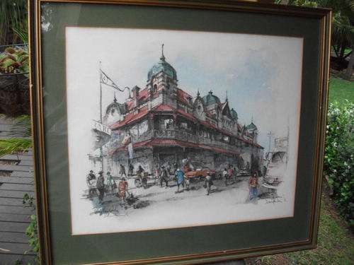 A LOVELY FRAMED PRINT SIGNED BY THE ARTIST PHILIP BAWCOMBE "MARLBOROUGH HOUSE DOORNFONTEIN 71"