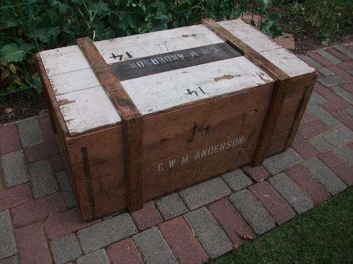 AN OLDIE BUT GOODIE OREGON & PINE STORAGE/ TOOL BOX A PIECE FROM DAYS GONE BY
