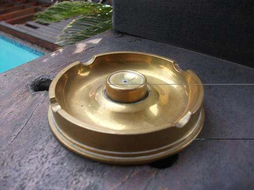 WOW THIS IS AN AMAZING PIECE! TRENCH ART SHELL CASING BRASS ASHTRAY WITH 1940 ON REVERSE. GREAT ITEM