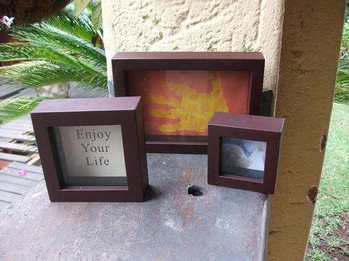 SET OF 3 GRADUATING SIZE BOX PHOTO FRAMES