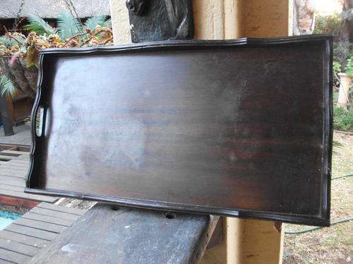 VINTAGE BUTLERS TRAY MAHOGANY? FOR TEA TROLLEY