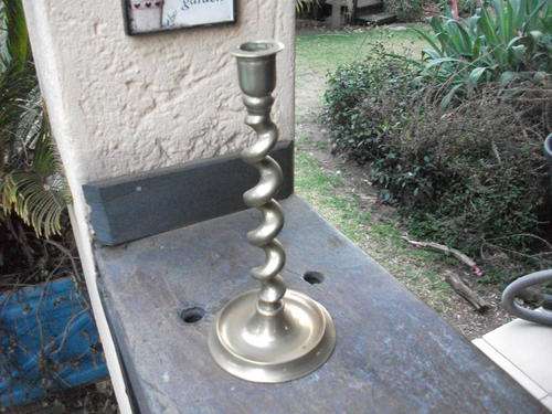 GORGEOUS BARLEY TWIST BRASS CANDLE STICK