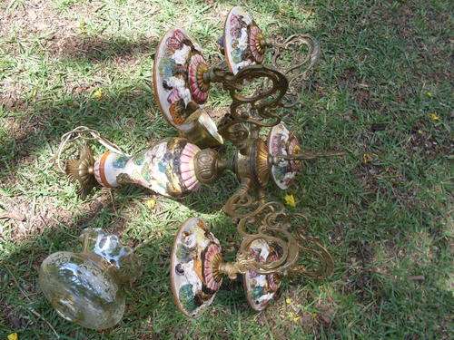 WOW! FOR THE CAPODIMONTE LOVERS HERE IS A PIECE TO DIE FOR CHANDELIER CHERUBS 5 BRASS?ARMS NO SHADES