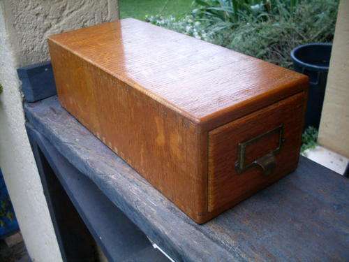 EXTREMELY OLD VINTAGE WOOD FILING BOX WITH DOVETAILING. GORGEOUS OLD PIECE