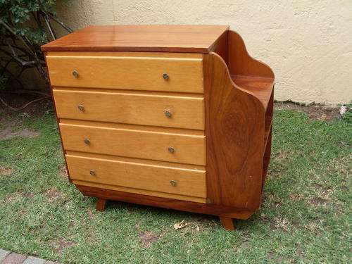 WOW,  STUNNING RETRO VINTAGE CHEST OF DRAWERS SECRET COMPARTMENT & SIDE PIECE FOR BOOKS, DISPLAY ETC
