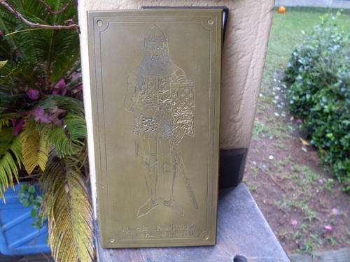 HAND MADE ENGLAND INTERESTING WALL PLAQUE OF EDWARD BLACK PRINCE , CREATED PRINCE OF WALES