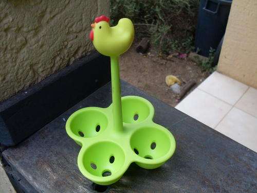 UNDER OFFER BECOLI  WOW !! ALESSI COCCODANDY EGG BASKET (GREEN) BY DESIGNER STEFANO GIOVANNONI