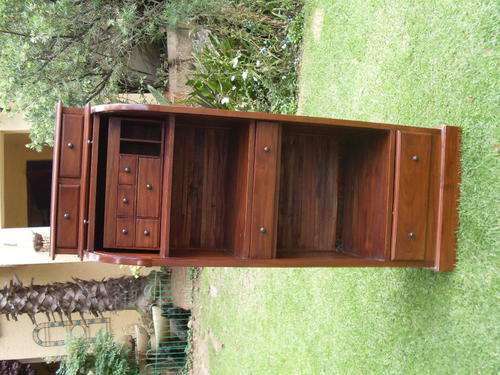 FABULOUS CONTEMPORARY SOLID MAHOGANY ROLL TOP TALL BOY WRITING TYPE OF BUREAU, DESK,  DRAWERS ETC