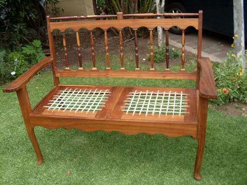 RATHER STUNNING RIEMPIES PLUS SPINDLE BACK SOLID WOOD BENCH BELIEVE KIAAT