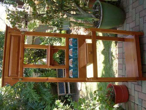 REDUCED!  BEAUTIFUL BELIEVED AMERICAN COTTONWOOD HALLSTAND WITH ART NOUVEAU TILES. LOVELY PIECE