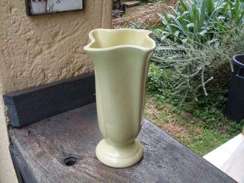 RATHER LOVELY YELLOW LUCIA WARE FLUTED FLOWING TYPE OF VASE NUMBERED 3804