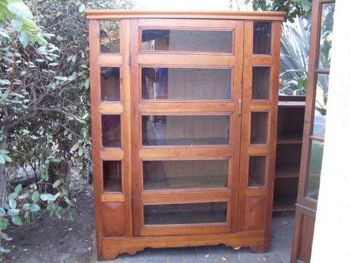 LARGE IMPOSING VINTAGE OR ANTIQUE?? OREGON / PINE LINEN, GROCERY, BOOKCASE? CABINET GLASS PANELS WOW