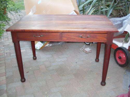TOSS UP,  DESK OR TABLE WITH DRAWERS...TAKE YOUR PICK SOLID WOOD ENDURING BEAUTY DOVE TAILING