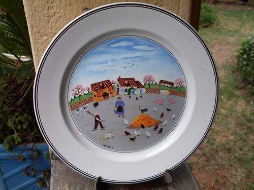 BEAUTIFUL NAIF DESIGN PASTORAL SCENE PLATE BY VILLEROY & BOCH