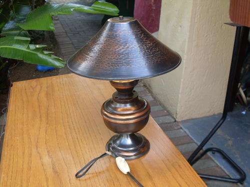 I LOVE IT! OLD LOOK COPPER TABLE LAMP WITH COPPER SHADE PIECE. F-A-B-U-L-O-U-S