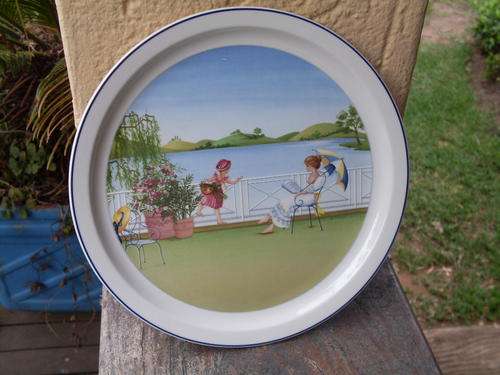 VILLEROY & BOCH LUXEMBOURG THE ROMANTIC SEASON'S PLATE 2 SUMMER LAKE SCENE