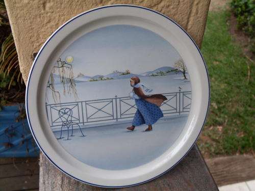 VILLEROY & BOCH LUXEMBOURG THE ROMANTIC SEASON'S PLATE 4 WINTER LAKE SCENE