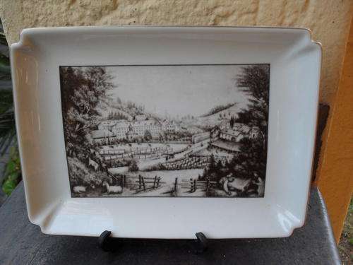 Villeroy and Bock (Luxembourg) Rectangular dish with Building of Septfontaines Pottery