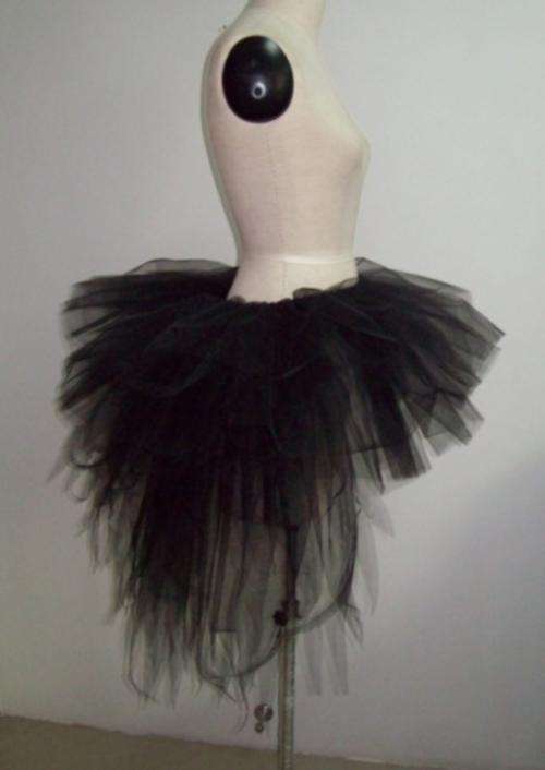 Black Hi-Low Tulle Tutu Skirt