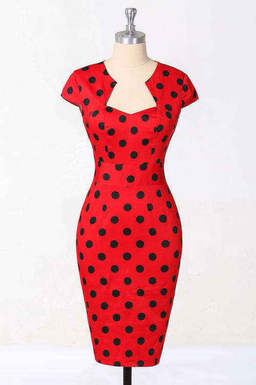 Pin Up / Rockabilly Sleeved Wiggle Dress