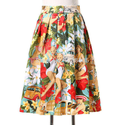 Pin Up / Rockabilly High Waist Swing Skirts