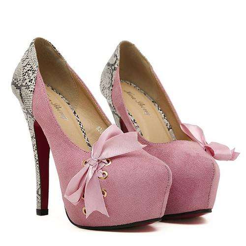 Pink Suede High Heel