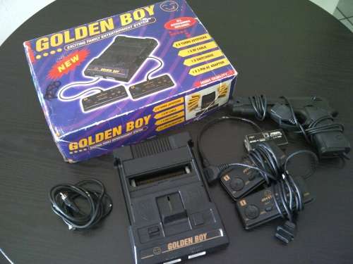 Golden boy retro 8bit tv game console