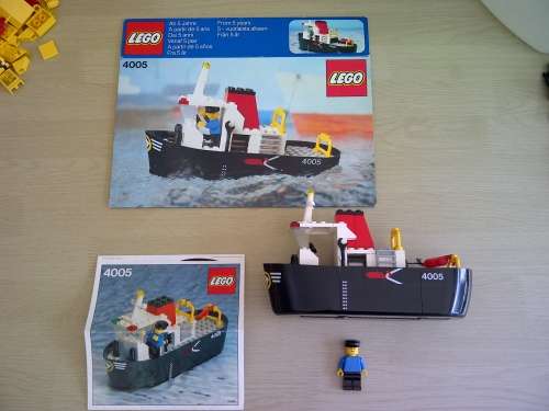 vintage lego #4005 1980's box flaps missing.