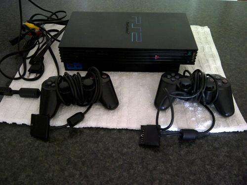 Playstation 2 with 2 controllers and all cables