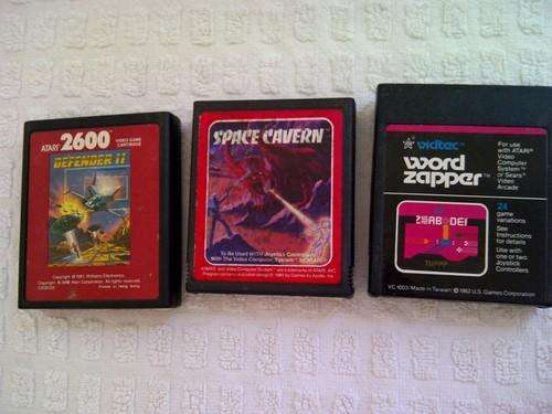 defender II, space cavern, word zapper for atari 2600