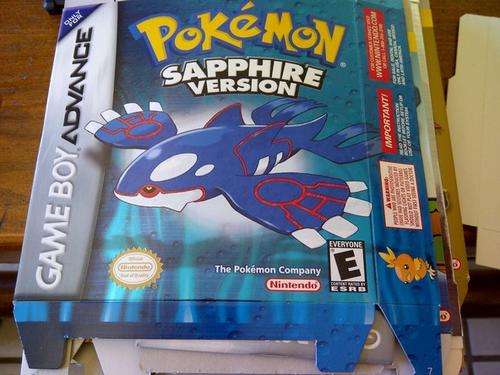 Pokemon sapphire version for gameboy advance, excellent condition, as new, complete