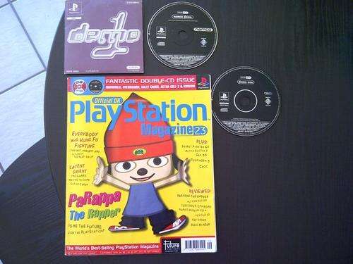 Playstation 1 magazine with 2 demo disks and various  ps1 advertising brochures