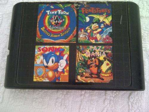 Tiny toon, flintstones, sonic, taz mania( 4 in 1) sega mega drive
