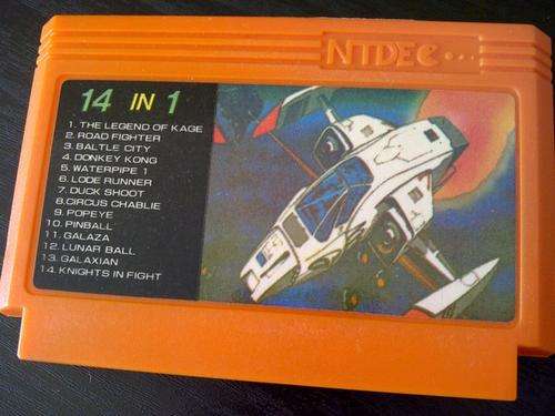 old school 8 bit cartridge 14 in 1